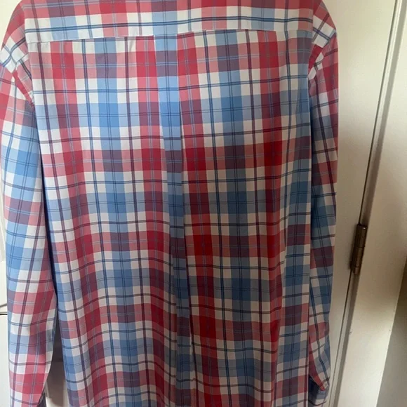 Vineyard Vines Red and Blue Plaid Button Down Shirt - Picture 4 of 4